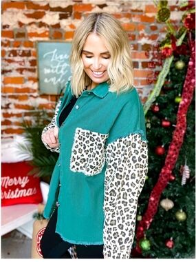 Jacket Small boho denim animal print swifty western festival concert fringe